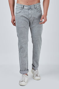 Semi Dark Olive Casual Narrow Fit Denim Jeans