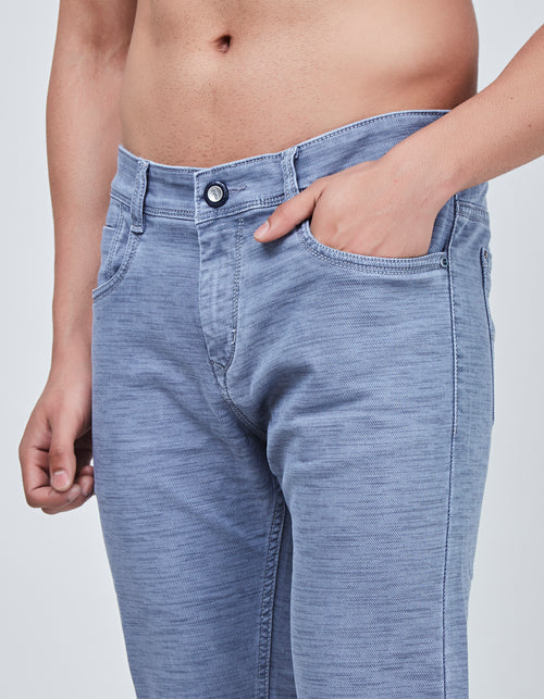 Sky Blue Narrow Fit Jeans with Grey Shaded