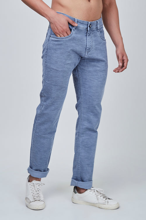 Sky Blue Narrow Fit Jeans with Grey Shaded