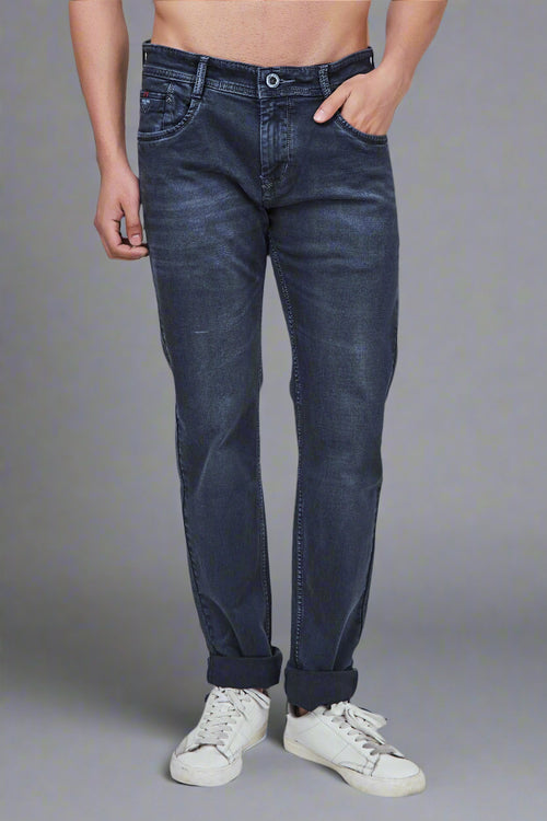 Charcoal Blue Narrow Fit Jeans