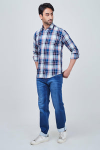 Blue and Pink Check Shirt