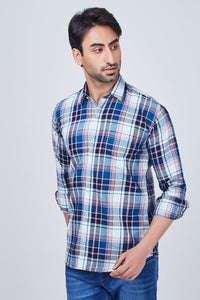 Blue and Pink Check Shirt