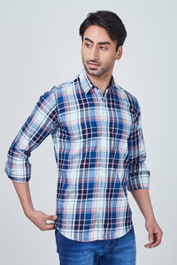 Blue and Pink Check Shirt