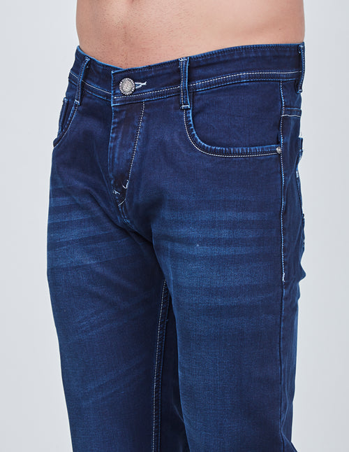 Dark Blue Denim Narrow Fit Jeans