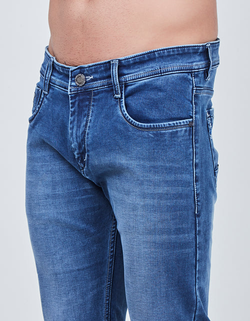 Sky Light Blue Narrow Fit Jeans with Shaded