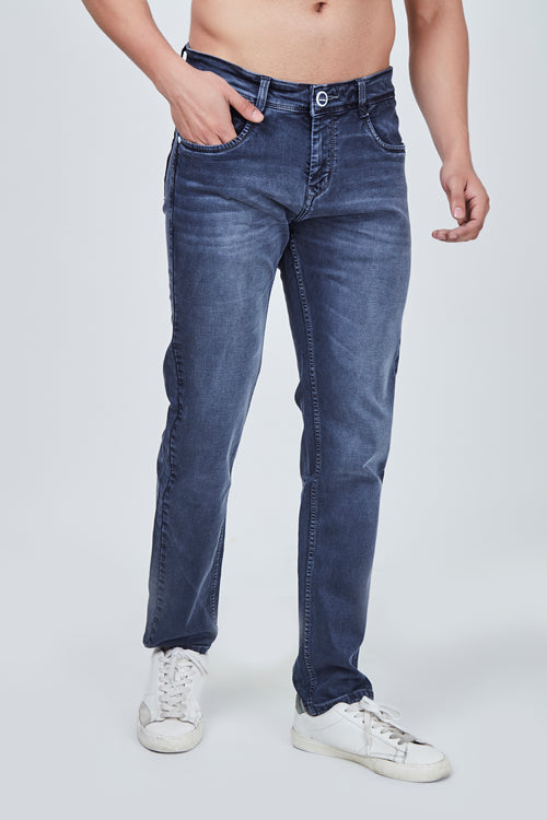 Semi Dark Grey Narrow Fit Jeans