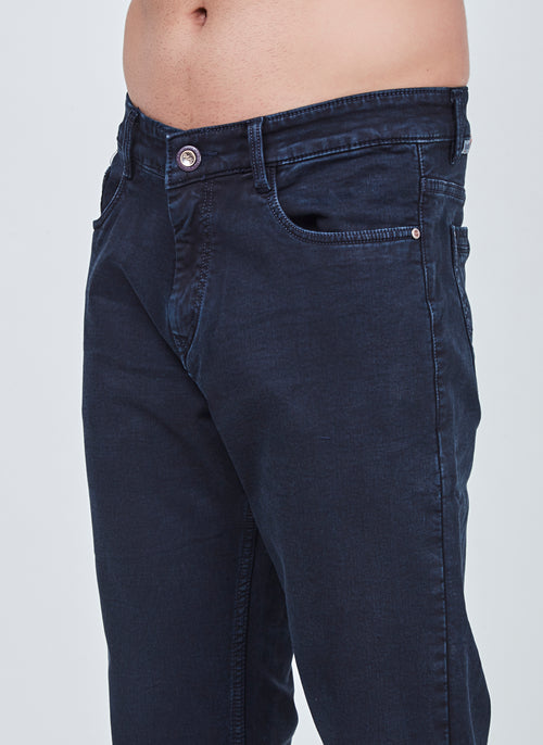 Dark Charcoal Plain Narrow Fit Jeans