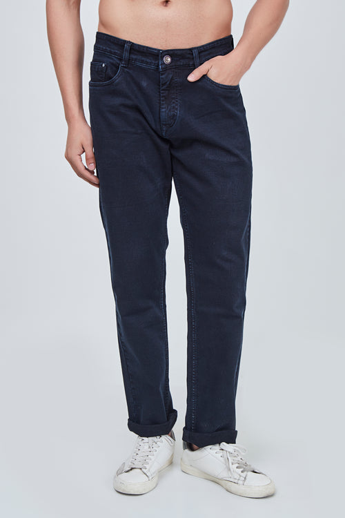 Dark Charcoal Plain Narrow Fit Jeans