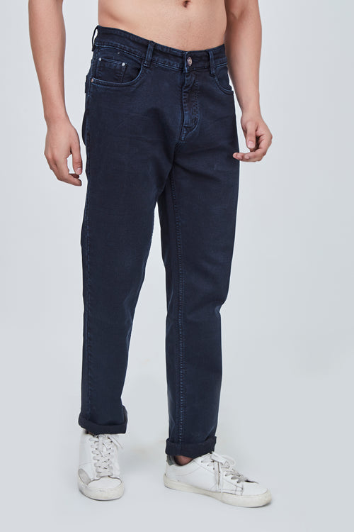 Dark Charcoal Plain Narrow Fit Jeans