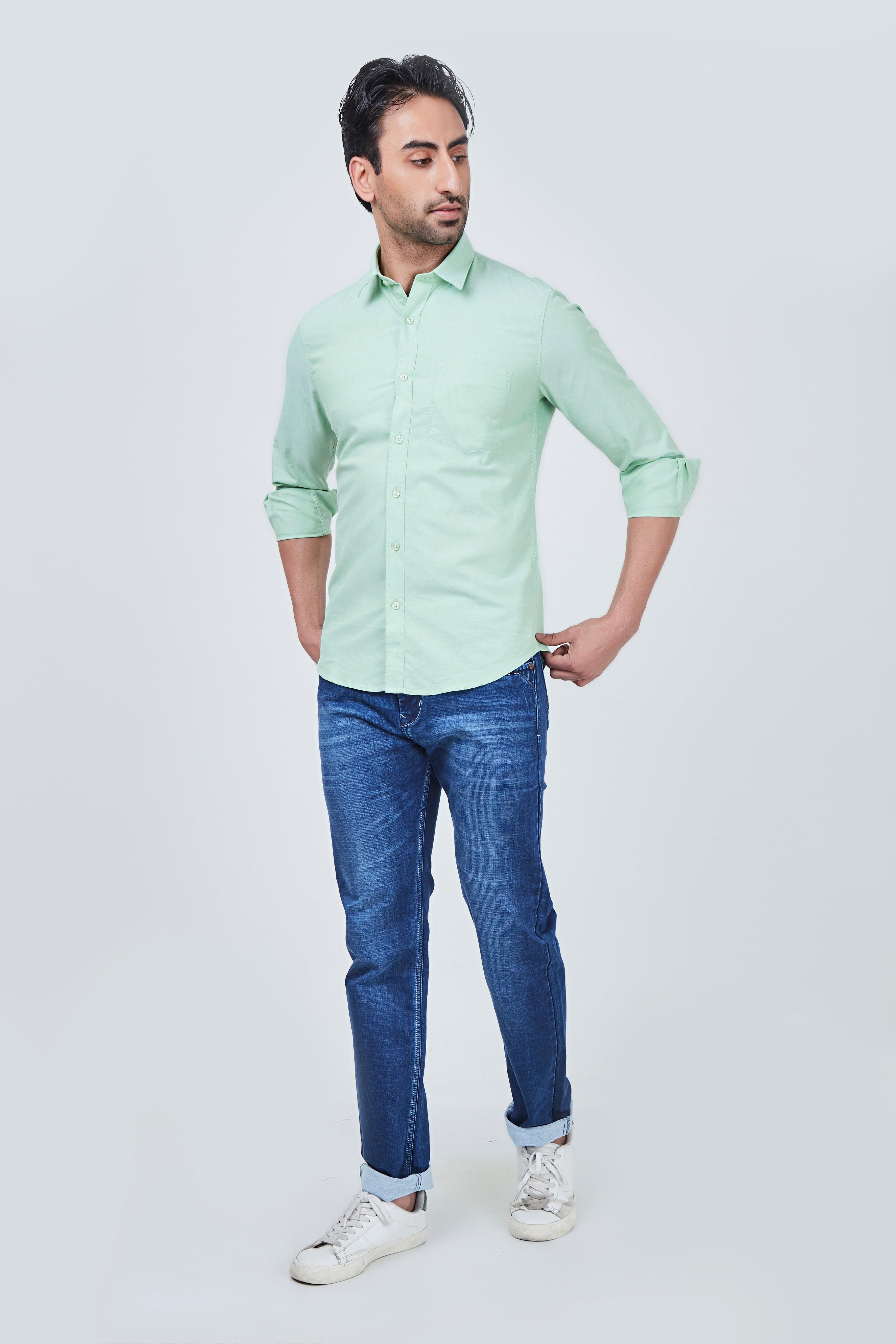 Light Green Plain Shirt