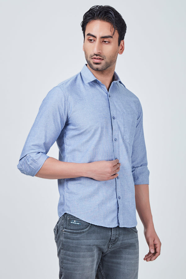 Light Steel Blue Plain Shirt