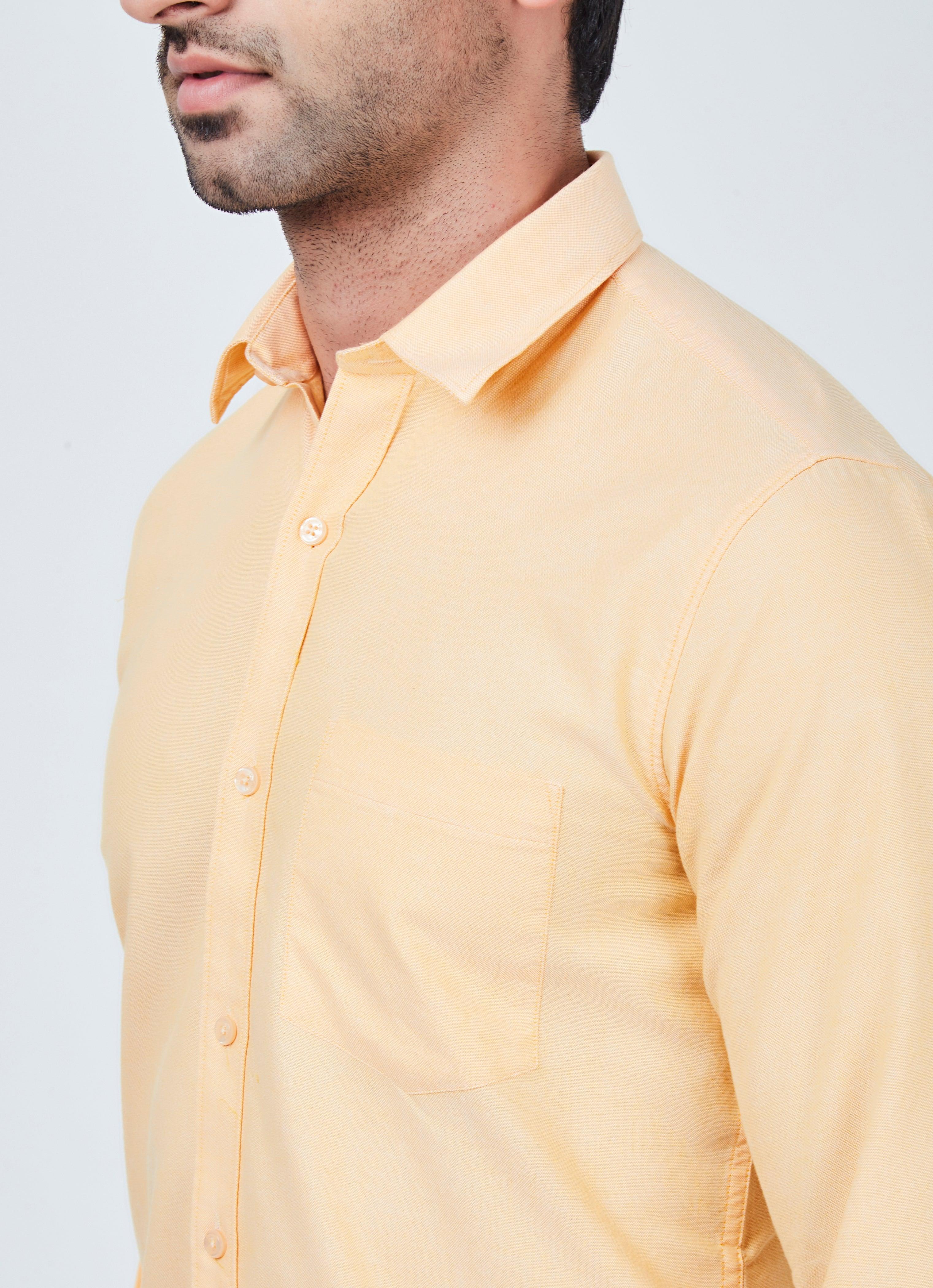 Light Orange Plain Shirt