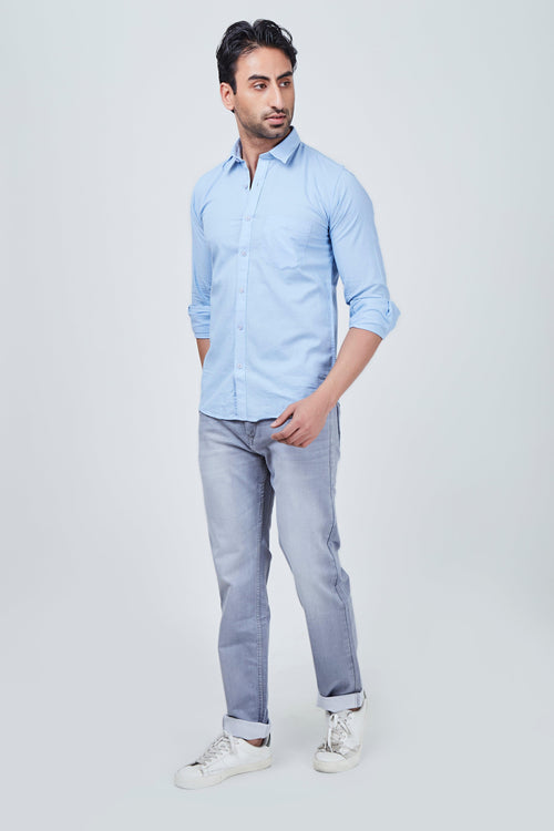 Light Blue Plain Shirt