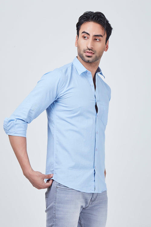 Light Blue Plain Shirt