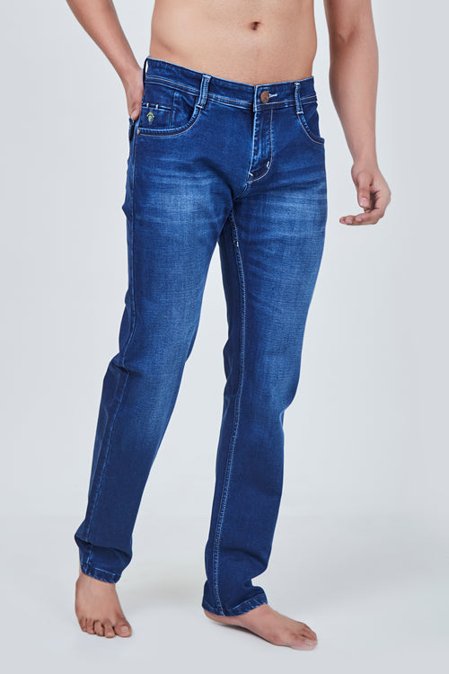 Medium Blue Narrow Fit Denim Jeans