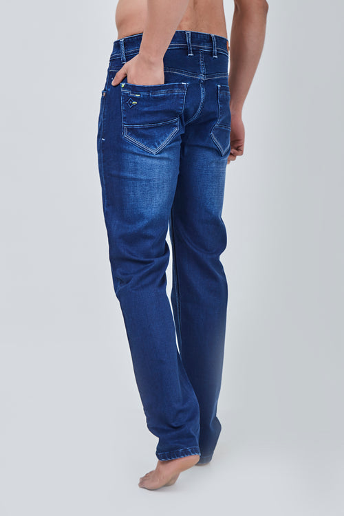 Medium Blue Narrow Fit Denim Jeans