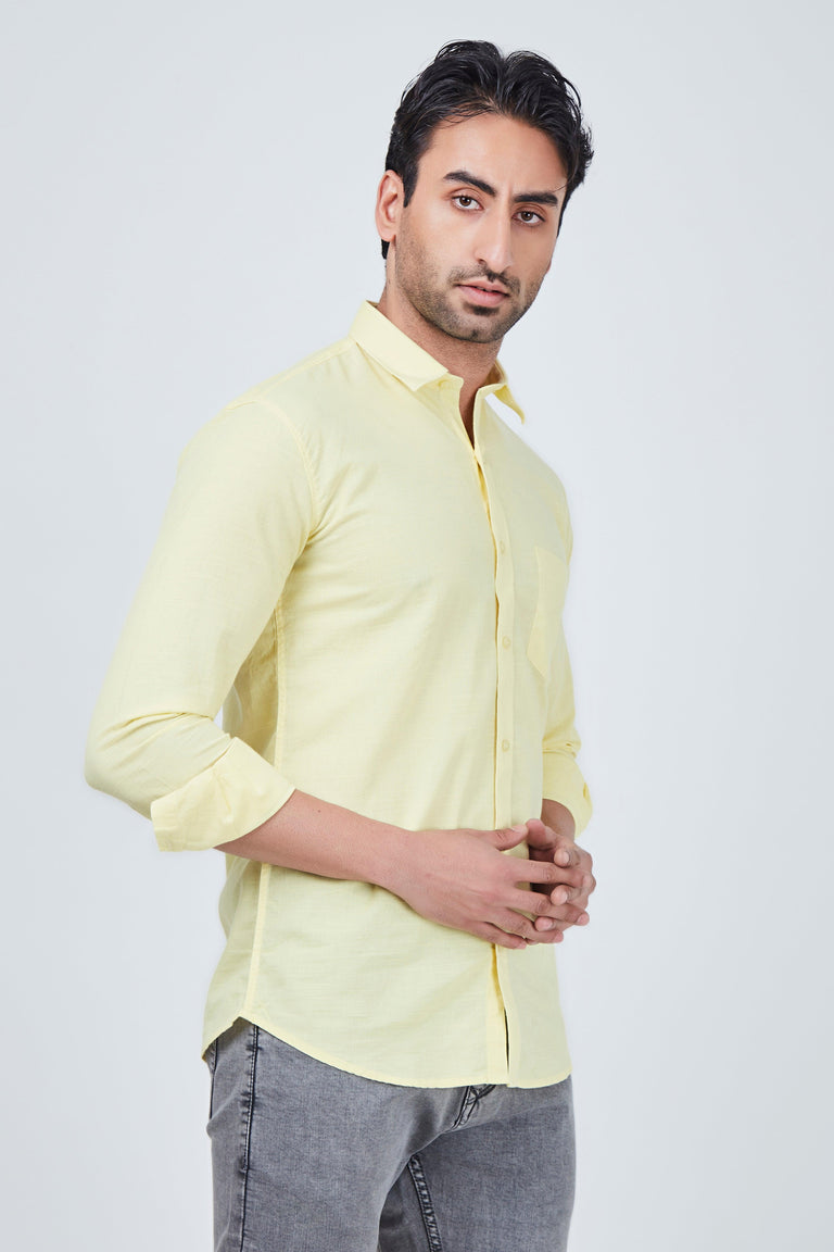 Almond Plain Regular Fit Shirt