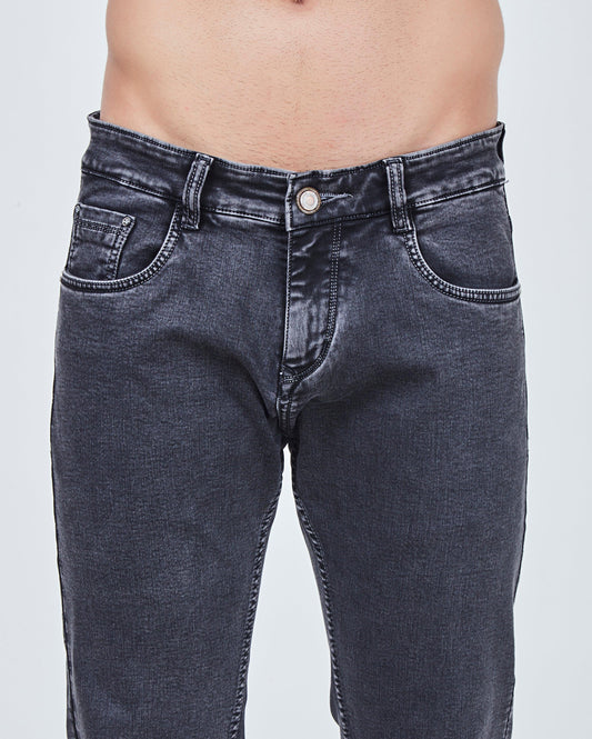 Black Grey Narrow Fit Jeans