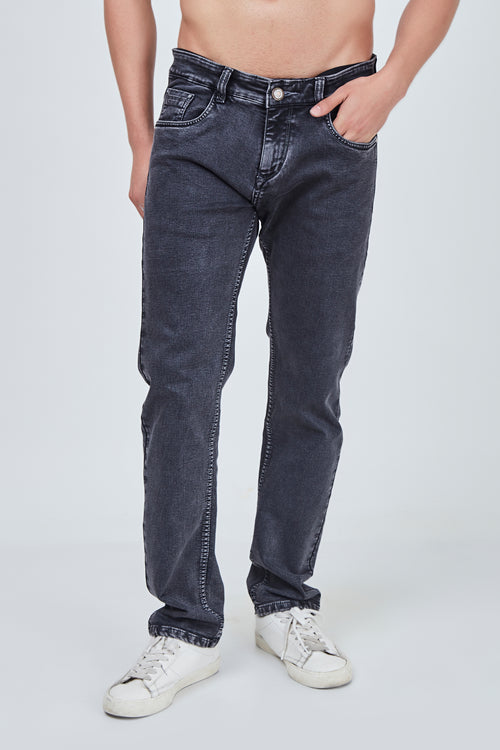 Black Grey Narrow Fit Jeans