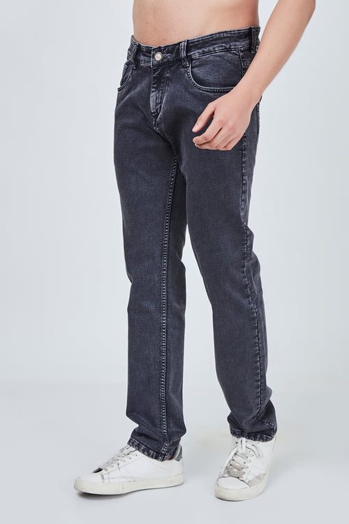 Black Grey Narrow Fit Jeans