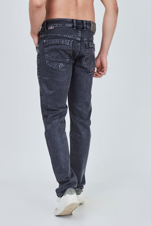 Black Grey Narrow Fit Jeans
