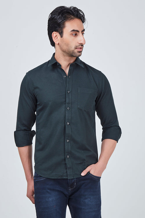 Dark Slate Gray Plain Shirt