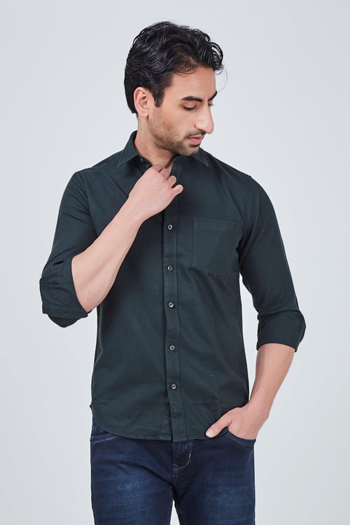 Dark Slate Gray Plain Shirt