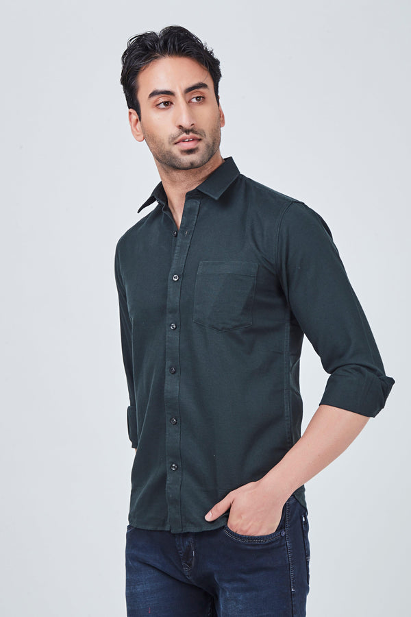 Dark Slate Gray Plain Shirt
