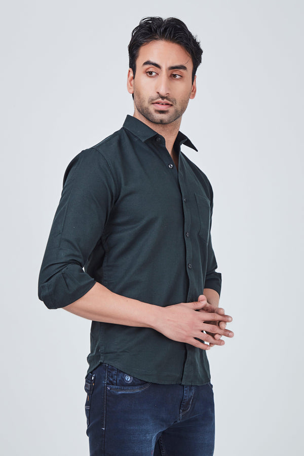 Dark Slate Gray Plain Shirt