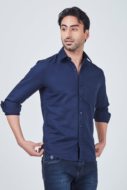 Midnight Blue Plain Shirt