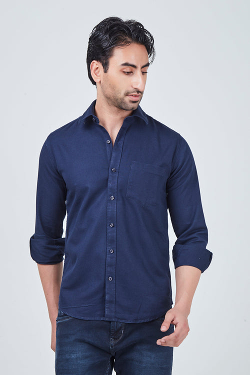 Midnight Blue Plain Shirt
