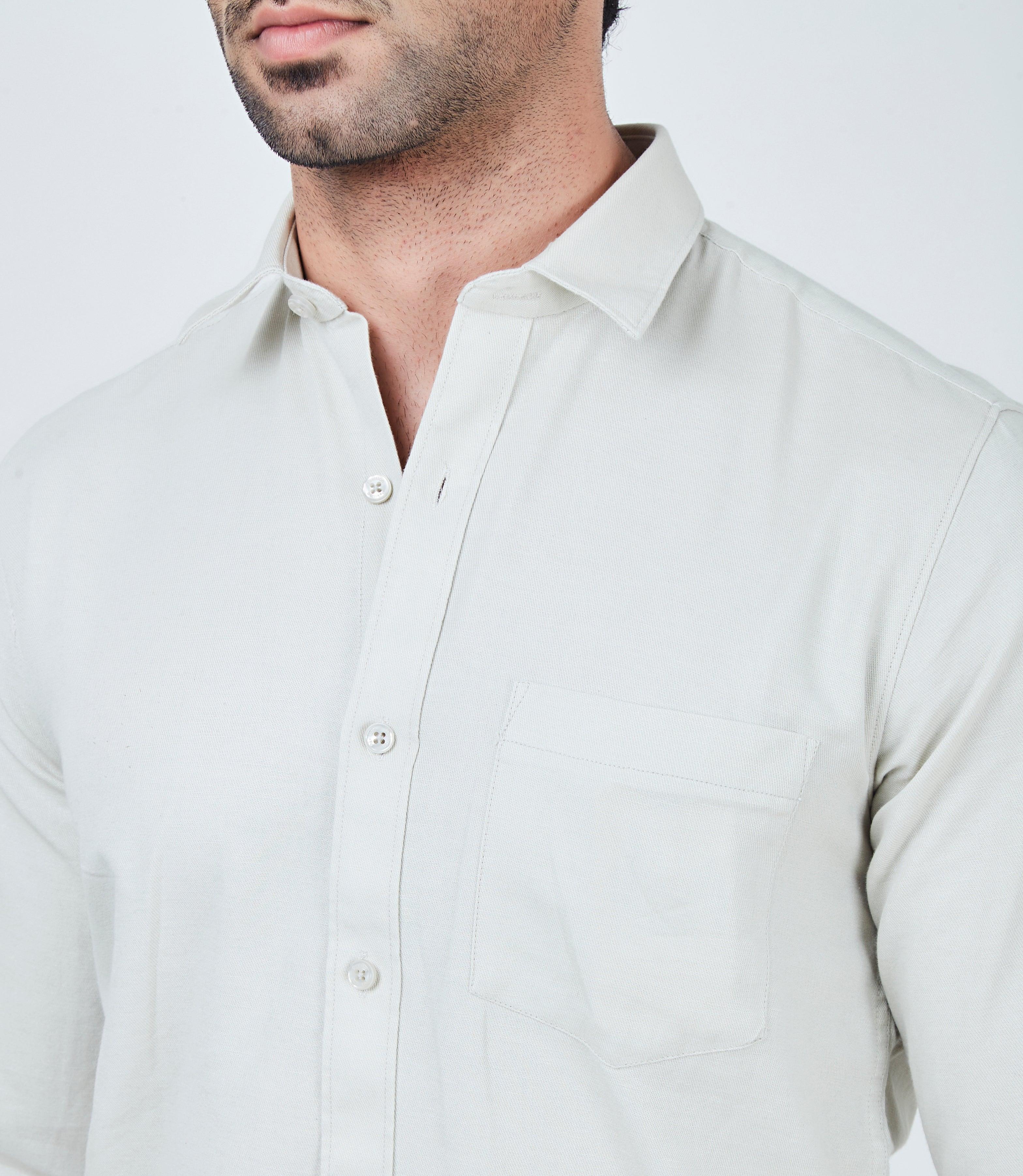 White Smoke Plain Shirt