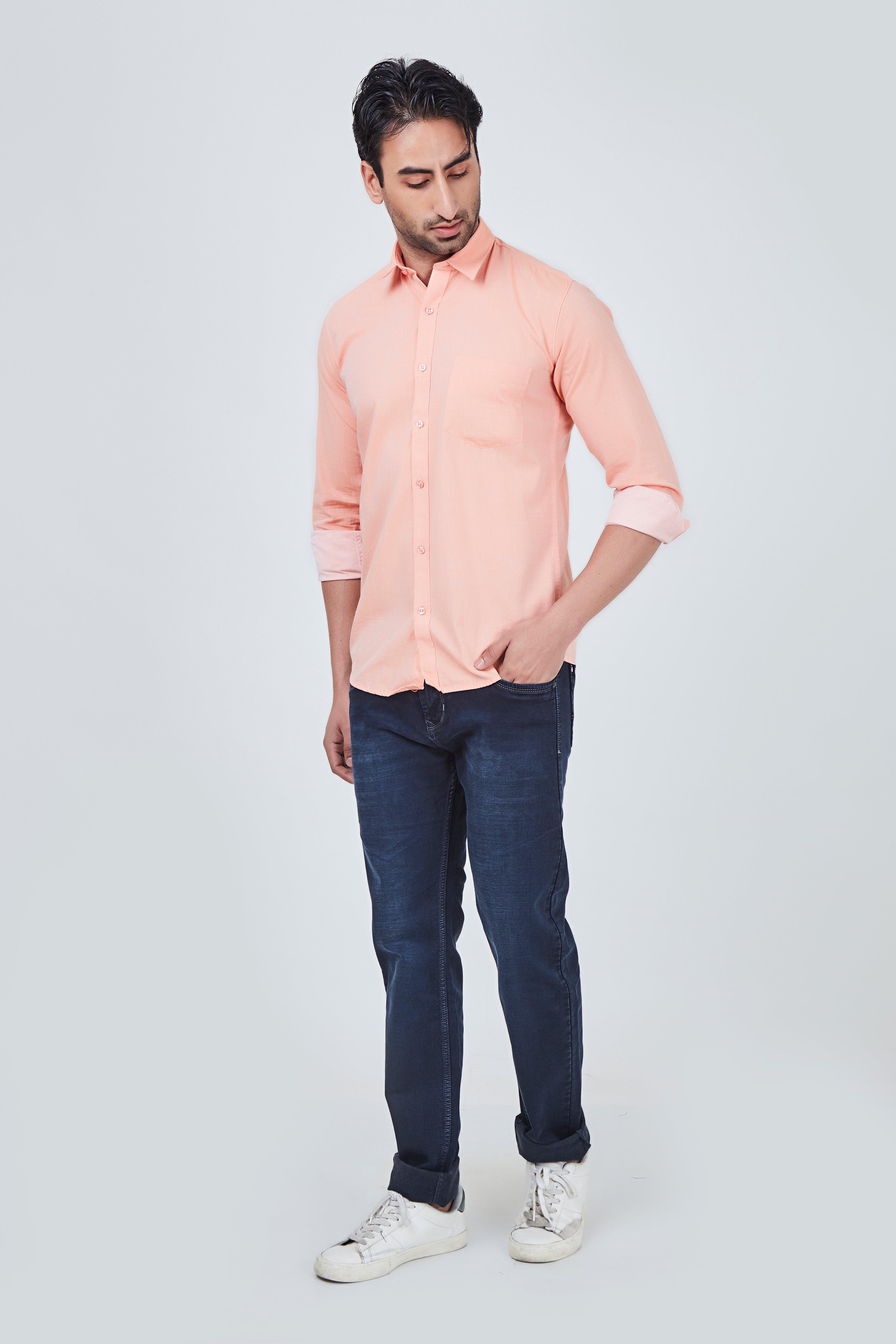 Misty Rose Plain Shirt