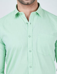 Light Cyan Plain Shirt