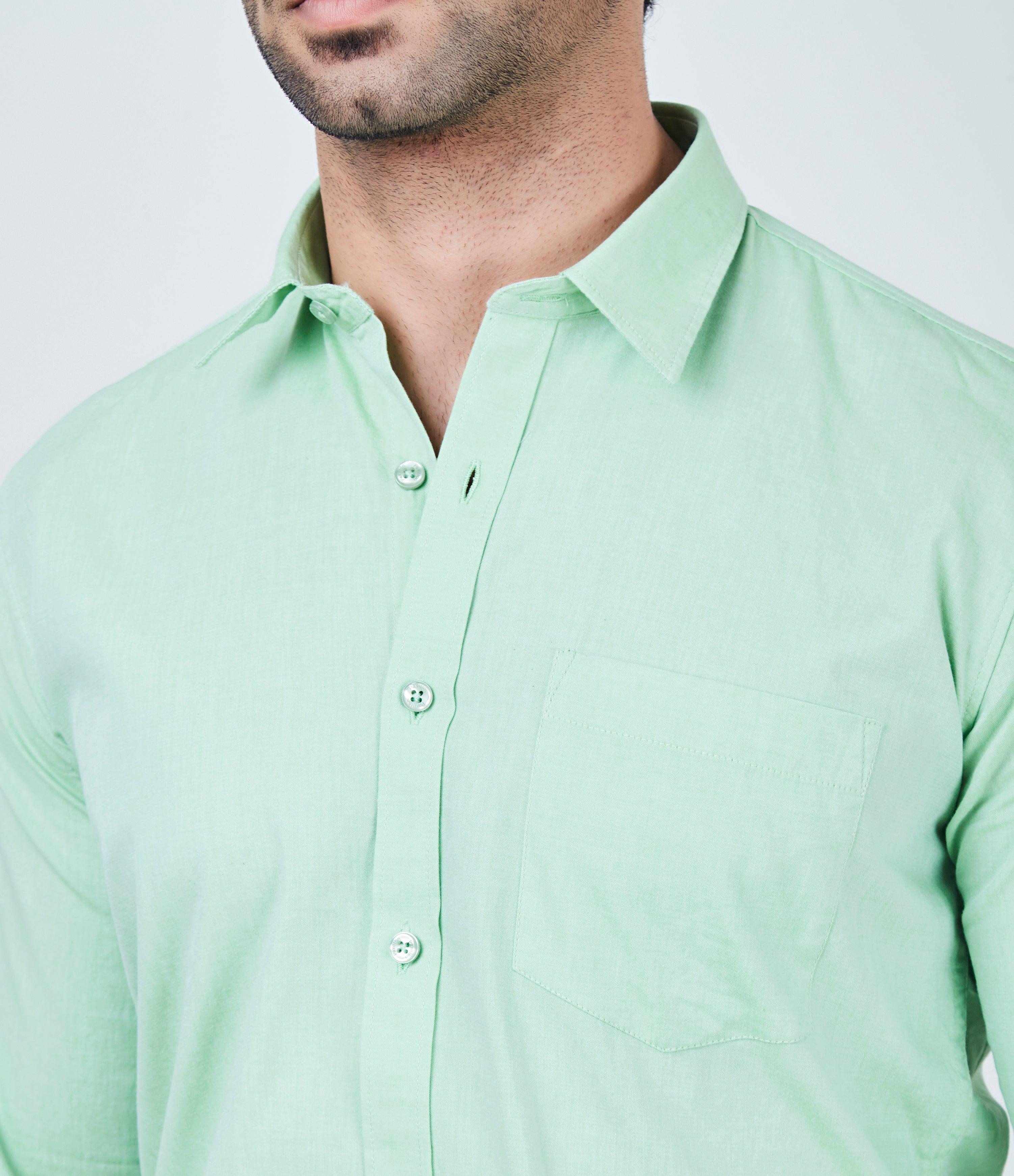 Light Cyan Plain Shirt