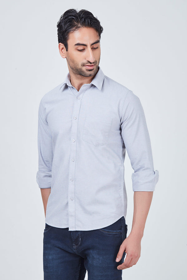 Light Grey Plain Shirt