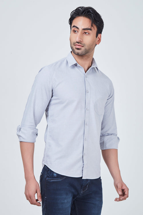 Light Grey Plain Shirt