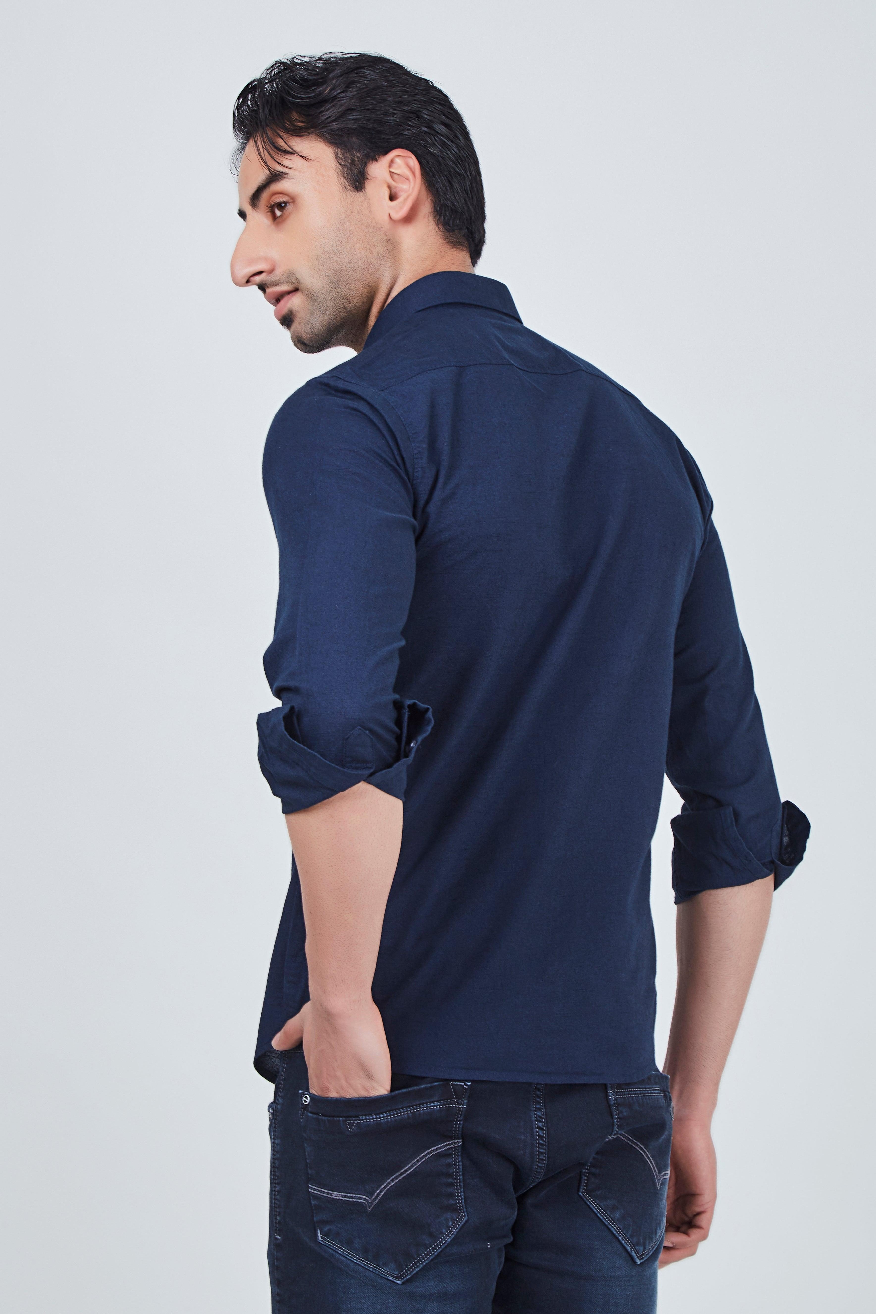 Midnight Blue Plain Shirt