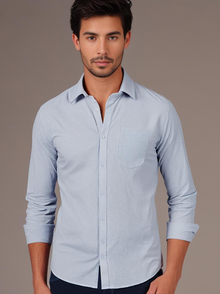 Light Grey Plain Shirt