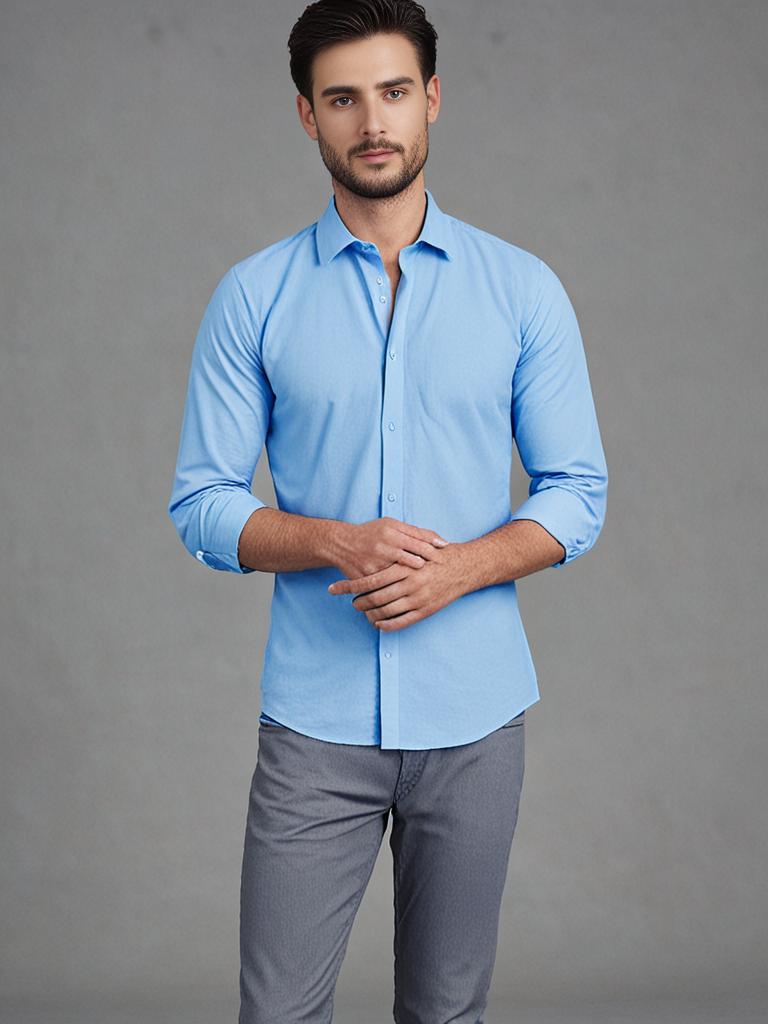 Light Blue Plain Shirt