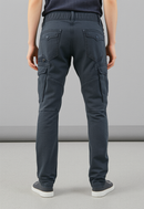 Men's Charcoal Black Narrow Fit Cargo Pants