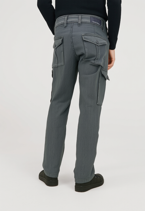 Men's Dark Green Narrow Fit Cargo Pants