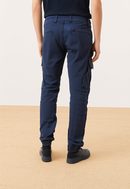 Men's Navy Blue Narrow Fit Cargo Joggers