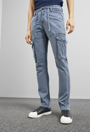 Men's Grey Narrow Fit Cargo Pants