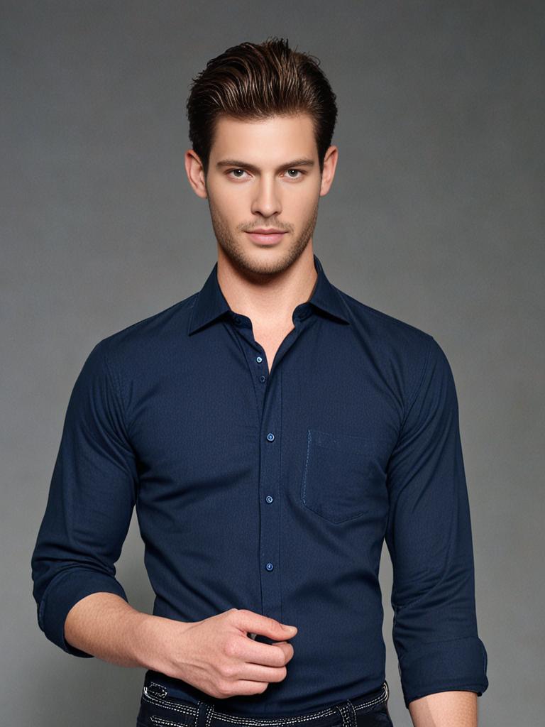 Midnight Blue Plain Shirt