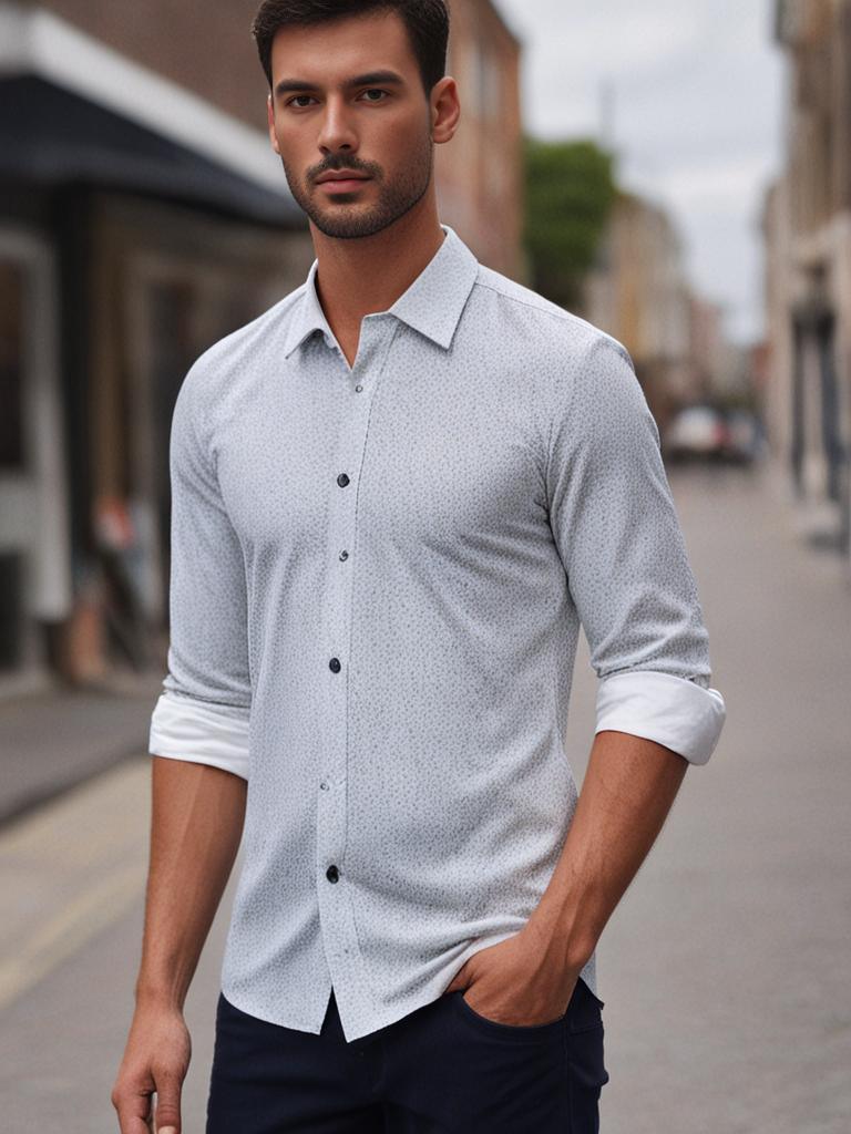 White Shirt with Print