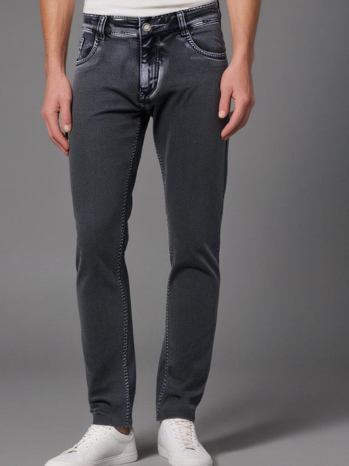 Black Grey Narrow Fit Jeans