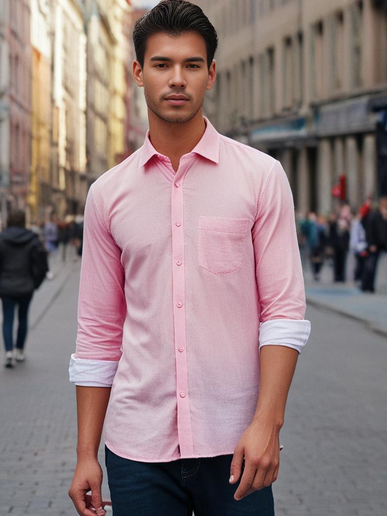 Pink Plain Shirt